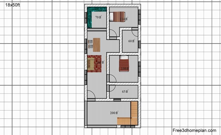  18x50 18 50 House Plan East Facing 463958